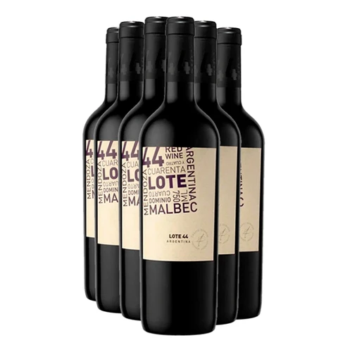 Caixa 6 Garrafas Lote 44 Malbec 750ml Vinho Argentino