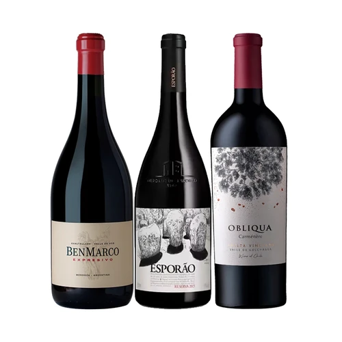 Box Top 3 Vinhos Premium Mais Vendidos 750ml