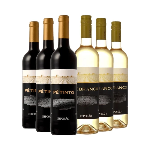 Box 3 Grfs Esporão Pé Tinto E 3 Grfs Esporão Pé Branco 750ml