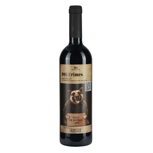 Dog Crimes ''Cârnat'' Merlot 750ml Vinho Moldávio