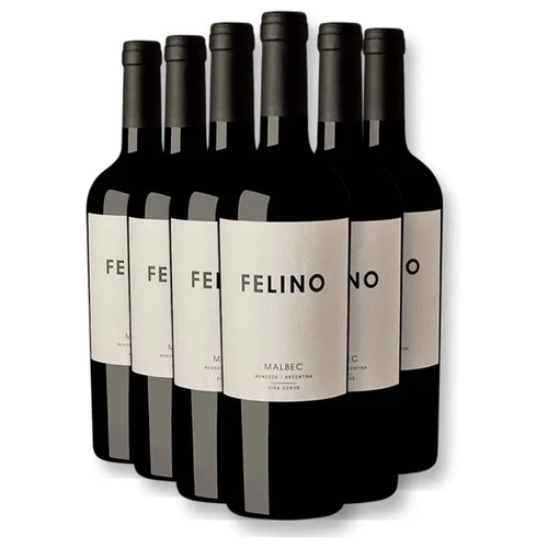 Box 6 Garrafas Cobos Felino Malbec
