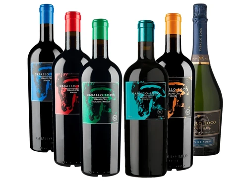Box Caballo Loco 6 Garrafas 750ml + Caixa De Madeira