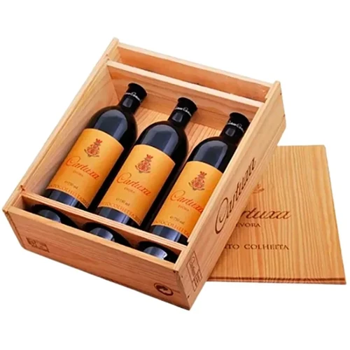 Box Cartuxa Colheita 2020 3gfs 750ml + Caixa De Madeira