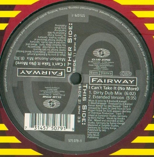 Fairway - I Cant Take It - No More
