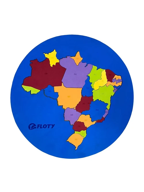 Tapete Flutuante Para Piscina - Mapa Do Brasil