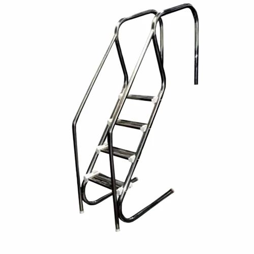 Escada Hidroterapia Inox Com Corrimão - 4 Degraus
