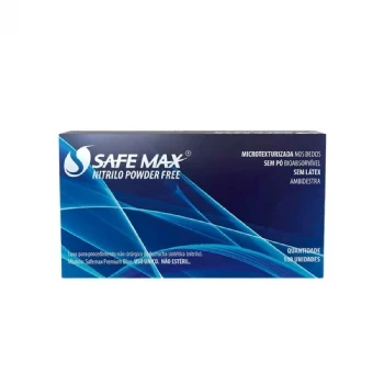 Luva De Procedimento Nitrílica Sem Pó Azul C-100 Safemax