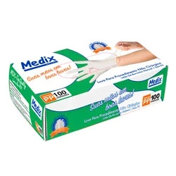 Luva Látex Sem Pó Medix