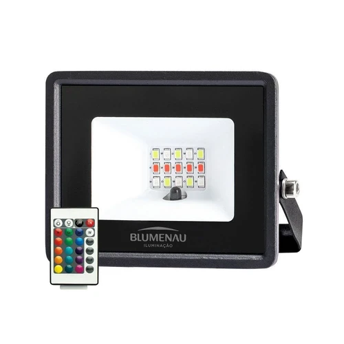 Refletor LED Tech RGB 50W IP65 Blu Iluminação