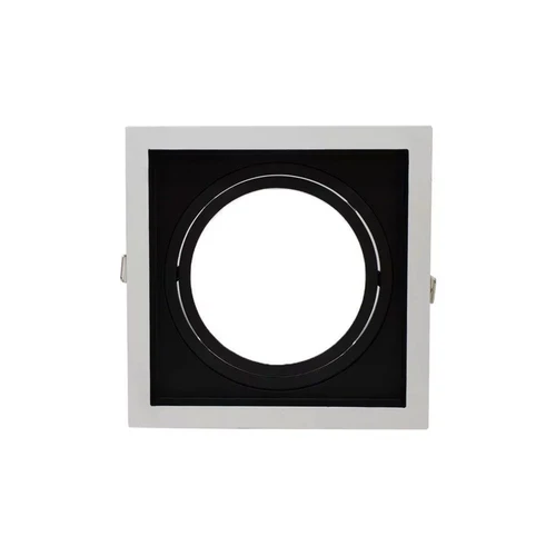 Spot Embutir AR111 Recuado Quadrado Branco Com Preto Save Energy