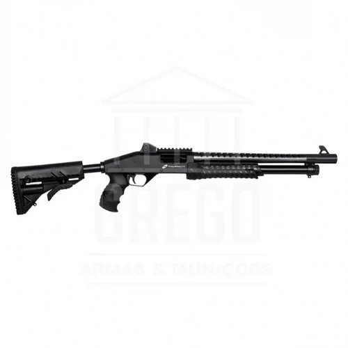 Espingarda CBC Pump Military 30 Coronha Retrátil Calibre 12 Cano 16 Co