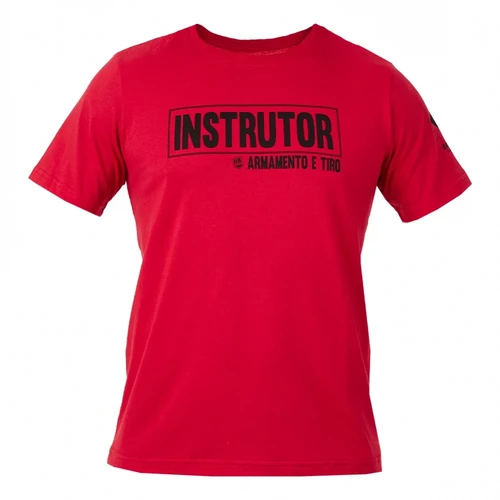 Camiseta Br Force  - Vermelha - Instrutor Armamento - Tiro