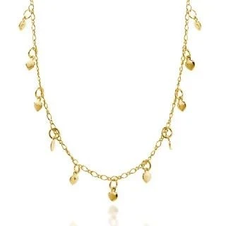 Chocker Dourada Corações Pequenos